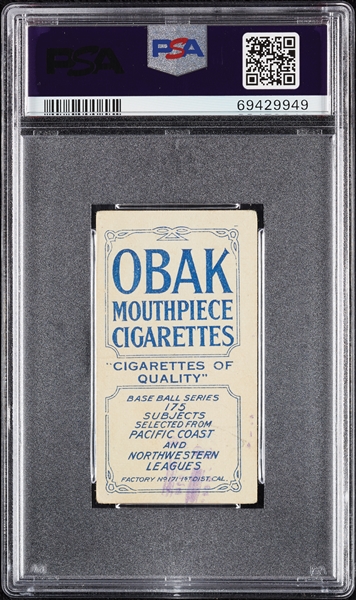 1910 T212 Obak Cigarettes Persons (Stamped) PSA 1.5 (MK)