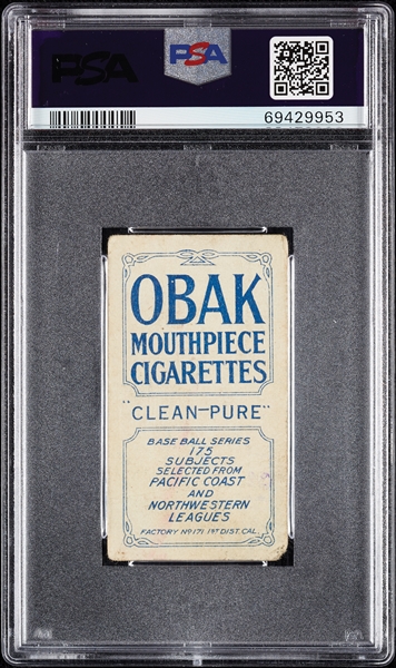 1910 T212 Obak Cigarettes Rockenfield PSA 1