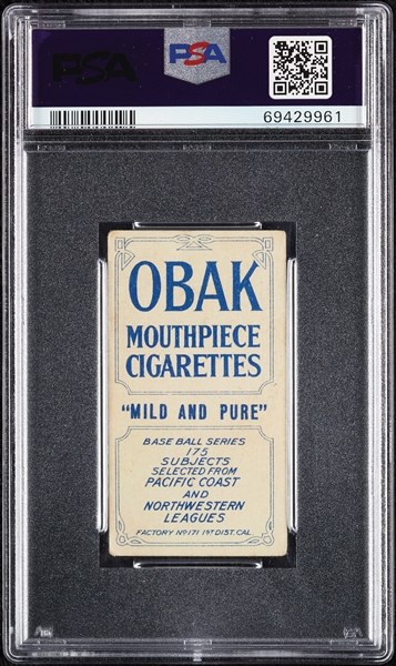 1910 T212 Obak Cigarettes J. Smith PSA 3