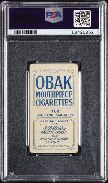 1910 T212 Obak Cigarettes Speas PSA 2 (MK)