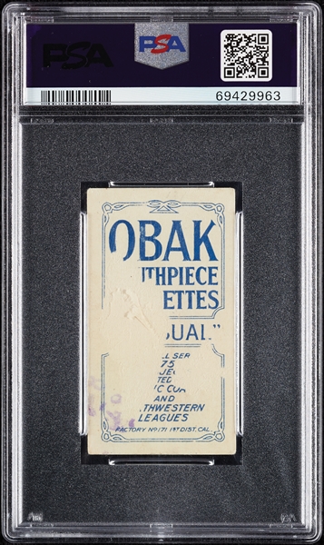 1910 T212 Obak Cigarettes Speas (Stamped) PSA Authentic