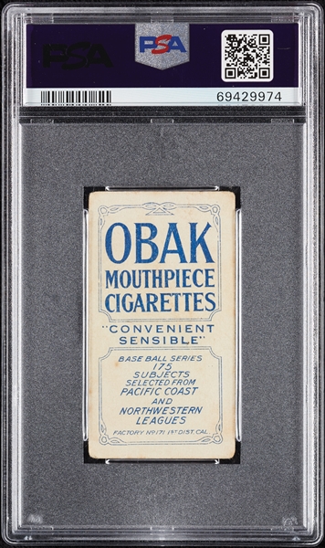 1910 T212 Obak Cigarettes Willis PSA 1.5