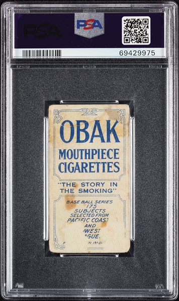 1910 T212 Obak Cigarettes Wolverton PSA 1