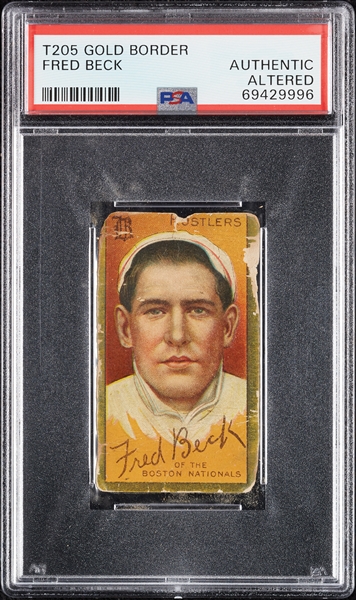 1911 T205 Gold Border Fred Beck PSA Authentic