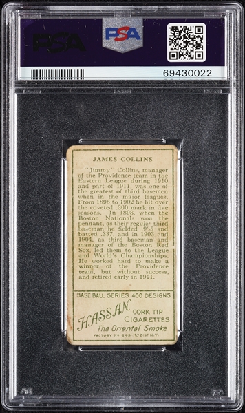 1911 T205 Gold Border Jimmy Collins PSA 1.5