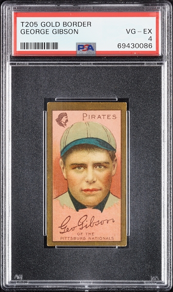 1911 T205 Gold Border George Gibson PSA 4