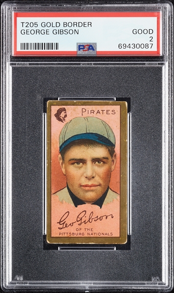 1911 T205 Gold Border George Gibson PSA 2