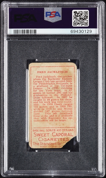 1911 T205 Gold Border Fred Jaklitsch PSA Authentic