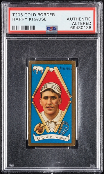 1911 T205 Gold Border Harry Krause PSA Authentic