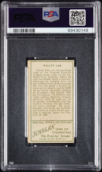 1911 T205 Gold Border Wyatt Lee PSA 2
