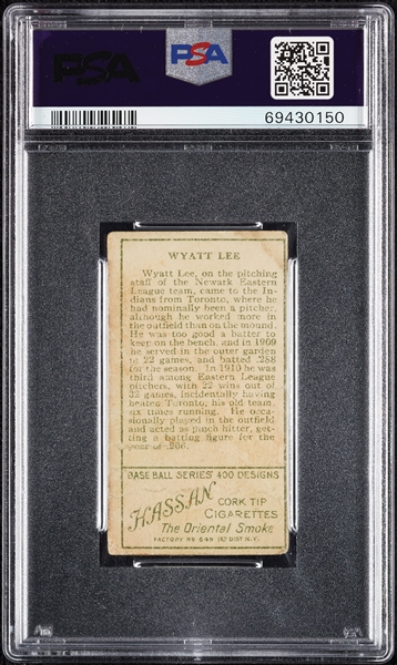 1911 T205 Gold Border Wyatt Lee PSA 1