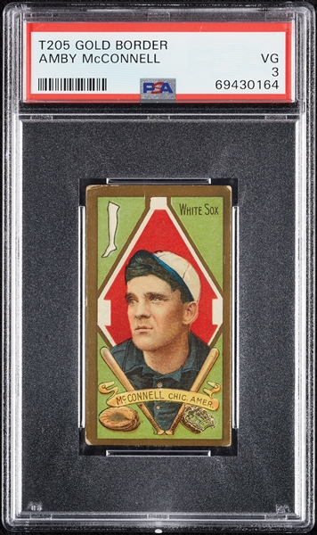 1911 T205 Gold Border Amby McConnell PSA 3