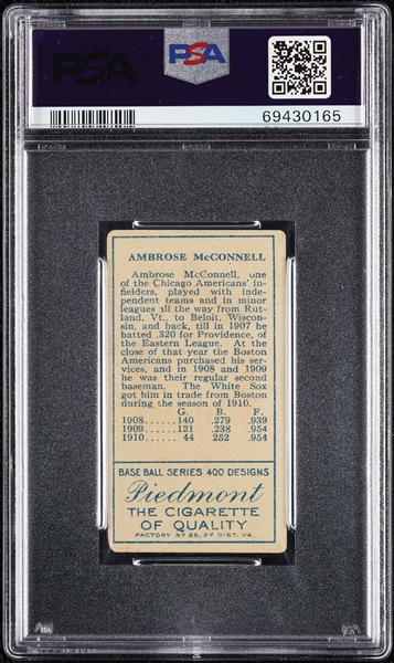 1911 T205 Gold Border Amby McConnell PSA 2