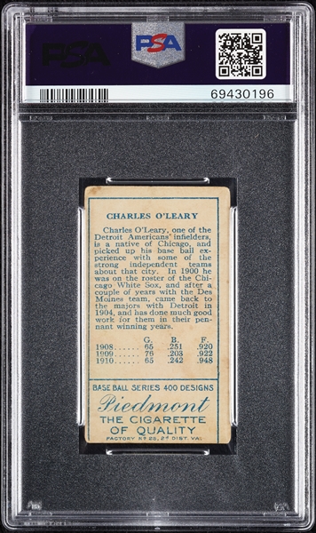 1911 T205 Gold Border Charley O'Leary PSA 2 (MC)