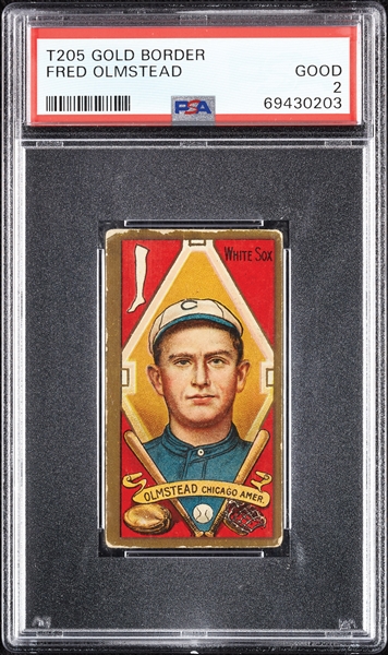 1911 T205 Gold Border Fred Olmstead PSA 2