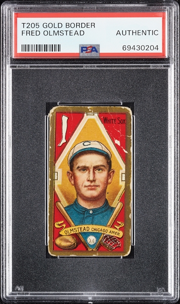 1911 T205 Gold Border Fred Olmstead PSA Authentic