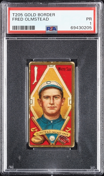1911 T205 Gold Border Fred Olmstead (American Beauty Back) PSA 1