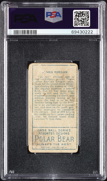 1911 T205 Gold Border Jimmy Phelan PSA 1