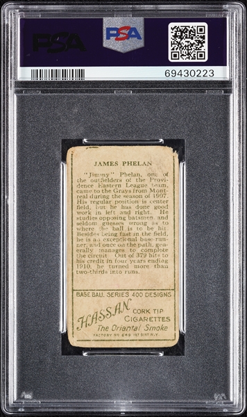1911 T205 Gold Border Jimmy Phelan PSA 1