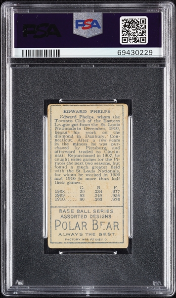 1911 T205 Gold Border E.J. Phelps PSA 1.5
