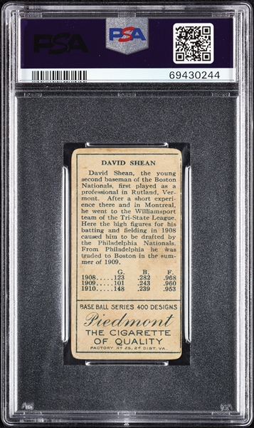 1911 T205 Gold Border David Shean Rustlers PSA 1.5