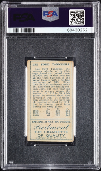 1911 T205 Gold Border Lee Tannehill PSA 2.5
