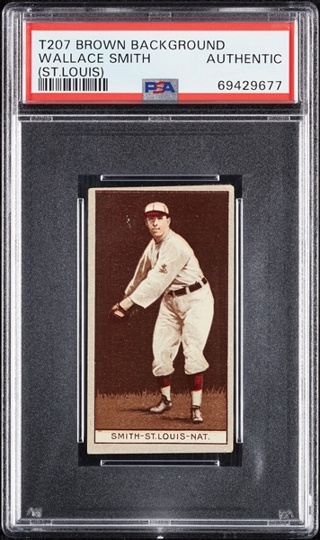 1912 T207 Brown Background Wallace Smith PSA Authentic