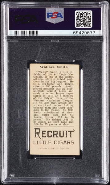 1912 T207 Brown Background Wallace Smith PSA Authentic