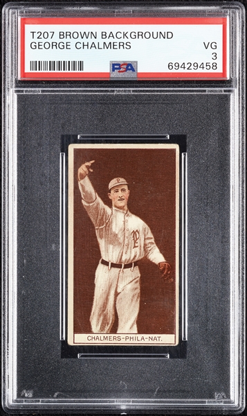 1912 T207 Brown Background George Chalmers PSA 3