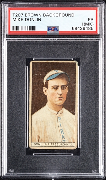 1912 T207 Brown Background Mike Donlin PSA 1 (MK)