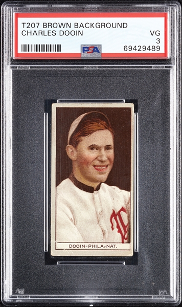 1912 T207 Brown Background Charles Dooin PSA 3
