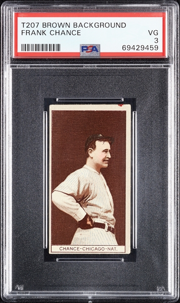 1912 T207 Brown Background Frank Chance PSA 3