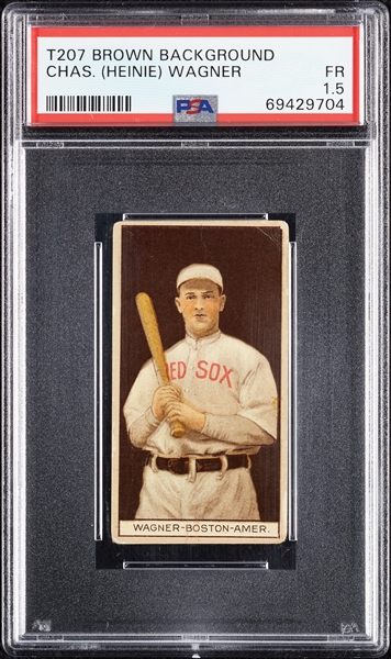1912 T207 Brown Background Chas. (Heinie) Wagner PSA 1.5