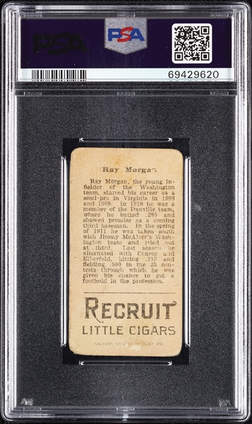 1912 T207 Brown Background Ray Morgan PSA 1.5