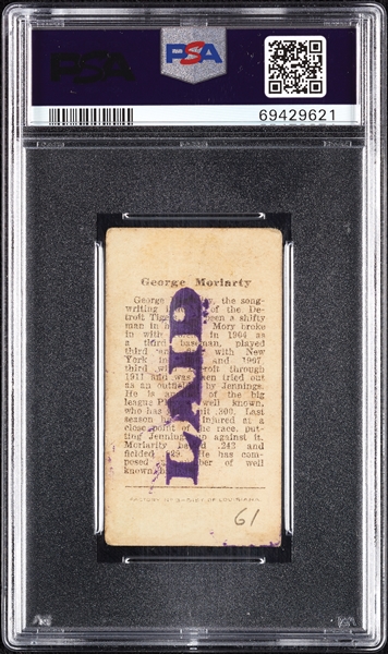 1912 T207 Brown Background George Moriarty PSA 1.5 (MK)