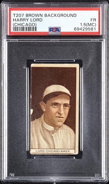 1912 T207 Brown Background Harry Lord PSA 1.5 (MC)