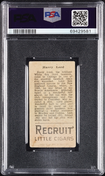 1912 T207 Brown Background Harry Lord PSA 1.5 (MC)