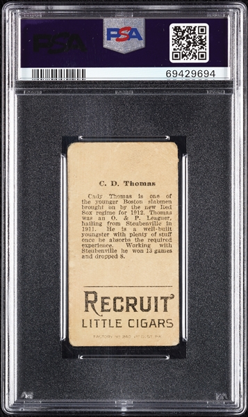 1912 T207 Brown Background C.D. Thomas PSA 1