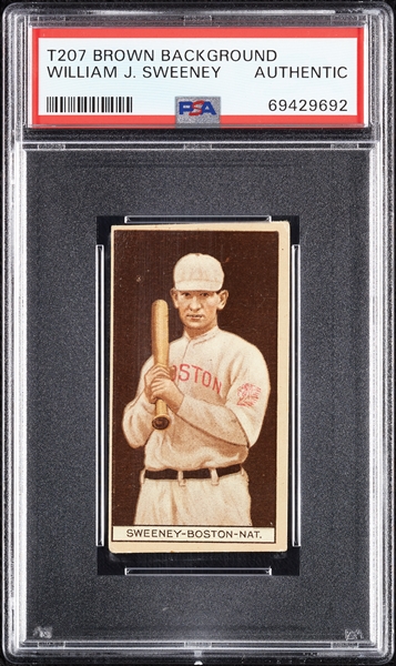 1912 T207 Brown Background William J. Sweeney PSA Authentic