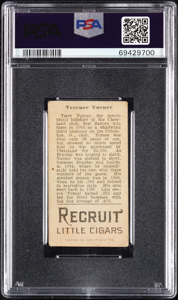 1912 T207 Brown Background Terence Turner PSA 2 (MC)