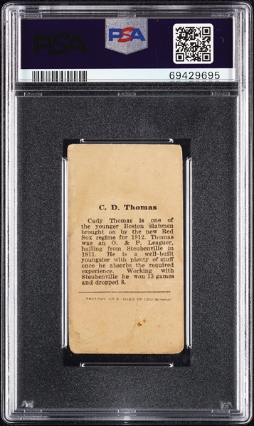 1912 T207 Brown Background C.D. Thomas PSA 1.5