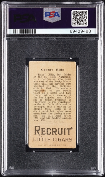 1912 T207 Brown Background George Ellis PSA 1.5 (MK)