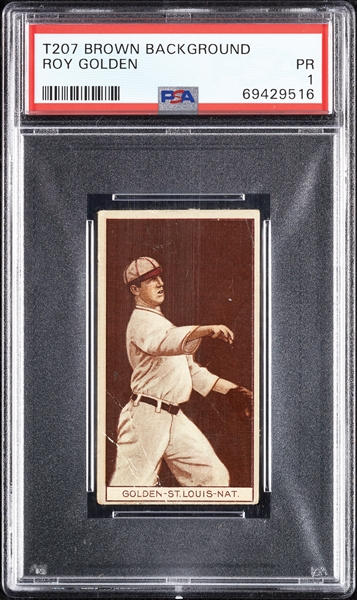 1912 T207 Brown Background Roy Golden PSA 1