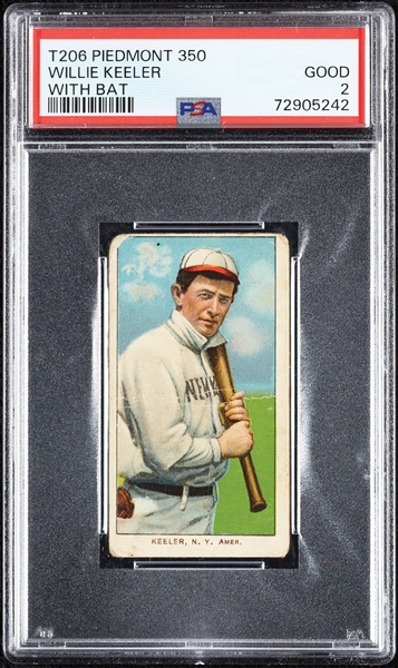 1909-11 T206 Willie Keeler With Bat PSA 2