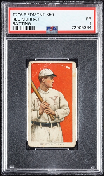 1909-11 T206 Red Murray Batting PSA 1