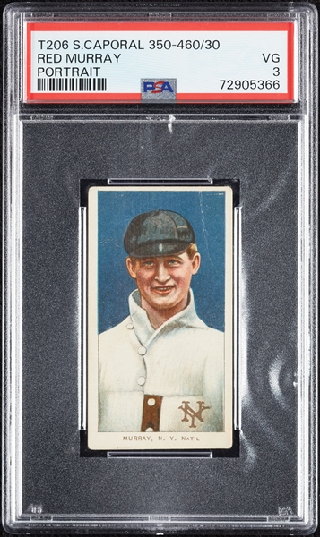 1909-11 T206 Red Murray Portrait PSA 3