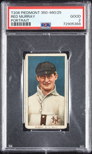 1909-11 T206 Red Murray Portrait PSA 2