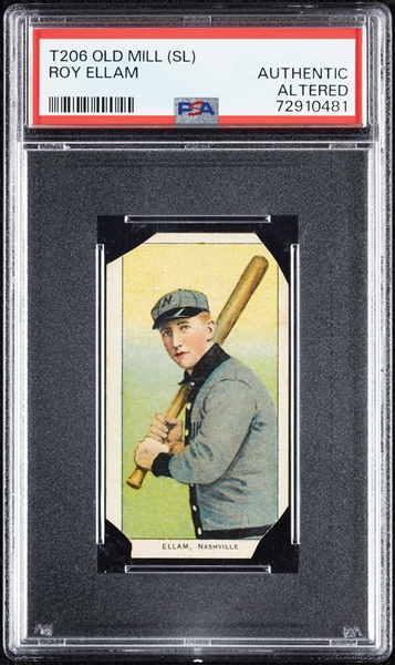 1909-11 T206 Roy Ellam (Old Mill Back) PSA Authentic