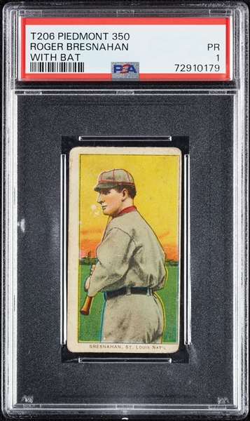1909-11 T206 Roger Bresnahan With Bat PSA 1