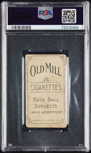 1909-11 T206 Ted Easterly (Old Mill Back) PSA 1